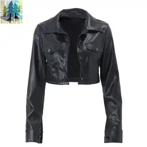Лидер продаж, женская одежда, пикантная мотоциклетная одежда для девушек, однобортная куртка из искусственной кожи, пальто