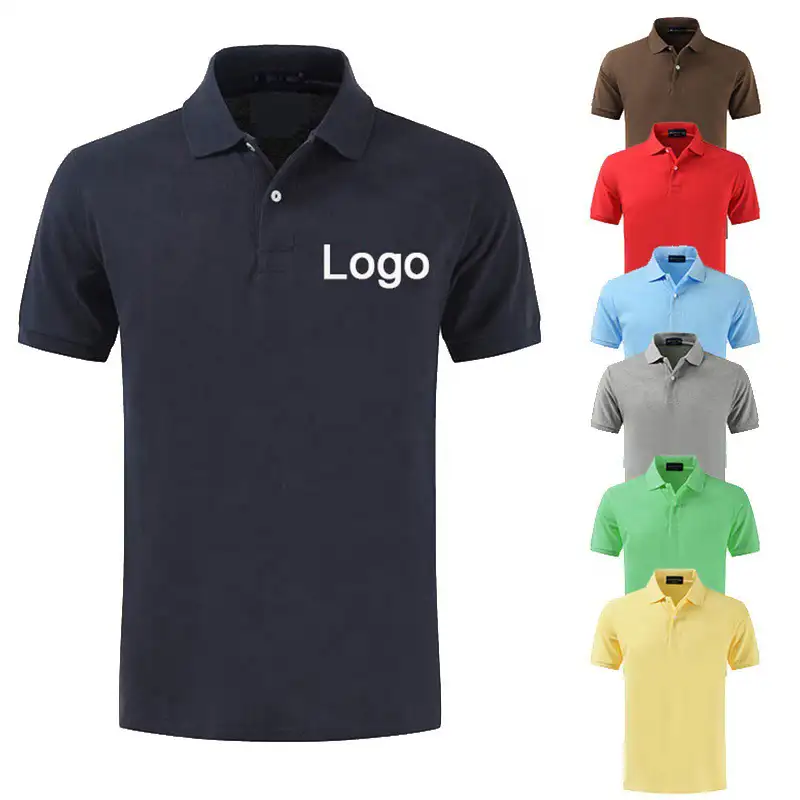 Großhandel benutzer definierte Druck oder Stickerei Logo Männer Uniform Plain Blank 100 Baumwolle Polyester Sublimation Golf Polo-Shirts