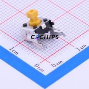 B3F-3152 Tactile Switch Through hole Component (THT) Switch Single Pole Single Throw Rectangle Button 1.5N Right Angle Insert - Product Image 1