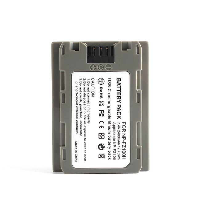 EN-EL3E Compatible Rechargeable Lithium-Ion Camera Battery with Type-C Charging 2400mAh High Capacity
