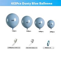 Kit de guirlande de ballons bleu poussière mat, ballons en latex, décoration de fête de révélation du sexe pour bébé garçon