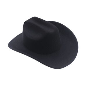 Chapeau de <span class=keywords><strong>jazz</strong></span> unisexe de style britannique rétro européen américain <span class=keywords><strong>punk</strong></span> à large bord, chapeau de cowboy en feutre noir pour adultes, vêtements d'extérieur - Product Image 2