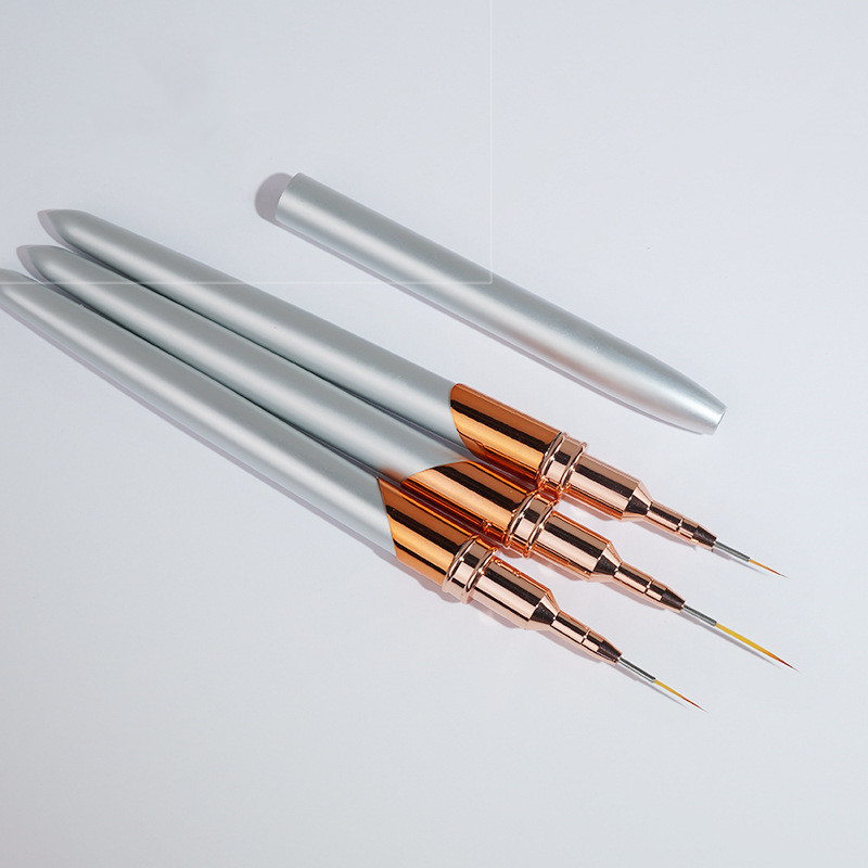 Пользовательский цвет и логотип колонковая Кисть для ногтей Нейл-арт лайнер кисти 5 шт, 25 мм, 11 мм кисти для ногтей