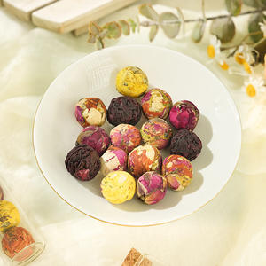 Clqq naturale fatto a mano Detox fioritura palla di tè Set di salute con rosa crisantemo giglio fiore artigianato all'ingrosso - Product Image 5