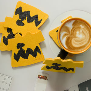 Customized 100% Eco-Friendly Polyester Felt Cartoon Design Durable Laser Cut Coasters <b>Placemat</b> Set Various Shapes Home Office - Product Image 2