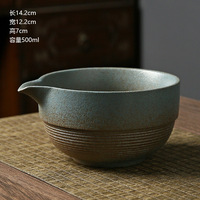 Ensemble de 4 bols à matcha en céramique japonaise de haute qualité, en céramique noire, avec boîte cadeau OEM, pour la cérémonie du thé