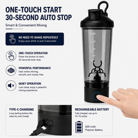 Botol Shaker Protein Elektrik USB C Isi Ulang Logo Kustom Anti Bocor Bebas BPA 450ml 600ml Cangkir Mixer Portabel untuk Fitness Gym