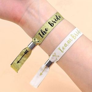 Business Popular for Party Event Cloth <b>Bracelet</b> Fabric Polyester Wristbands With Logo Custom <b>Snap</b> Closure Lock - Product Image 1