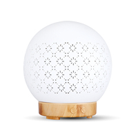 Diffuseur d'huiles essentielles à brume froide ultrasonique en céramique, super beau motif d'art, diffuseur de veilleuse de couleur pour la maison