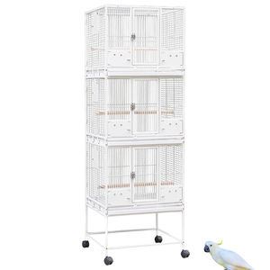 กรงนกโลหะคุณภาพสูง แบบซ้อนได้ ลายจุด สำหรับขนส่งนกพิราบและเพาะพันธุ์นกคีรีบูน - Product Image 1