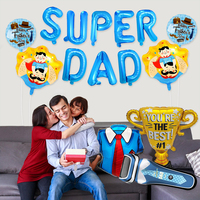 Nouveau Design Marque MIQI Super Papa Fête des Pères Vous êtes le meilleur rasoir Champion Ballons en feuille Impression couleur Option Logo Personnalisé Fêtes