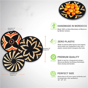 Assiette UN Suspendre En Jonc De Mer Décoration Murale Couleur <span class=keywords><strong>Du</strong></span> Panier Accessoires Muraux Salle Bain Supplier Dinterieur - Product Image 6
