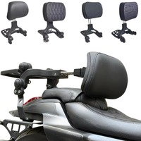 Nouveau dossier pliable pour moto, compatible avec la plupart des motos, support dorsal réglable pour conducteur et passager, coussin de dossier amovible, porte-bagages