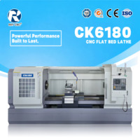 Tour CNC à banc plat robuste CK6180, portée de coupe 800 mm, longueur de traitement 2000 mm, haute précision, commande automatique, horizontal