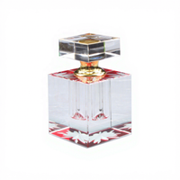 Flacons de parfum carrés en cristal transparent de luxe exquis 3ml 6ml 12ml avec logo personnalisé – Essentiels élégants en verre pour cadeau de Saint-Valentin