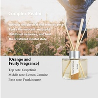 Diffuseur de parfum à bâtonnets marque blanche 100ml Citron Jasmin Encens Relaxant Parfum d'ambiance OEM ODM