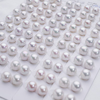4A-5A 9-14mm Perles d'eau douce Edison naturelles blanches, adaptées aux bijoux de bricolage tels que les boucles d'oreilles et les colliers.