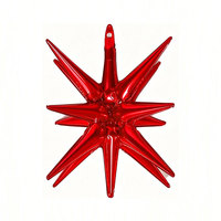 Ballons en aluminium imprimés en typographie, écologiques, en une seule pièce, 4D Explosion, 14 cônes, 22 pouces, Wrbin Red Star, pour fête