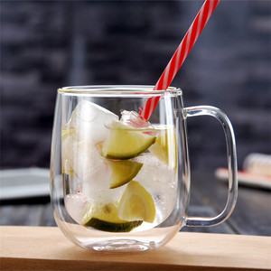 <strong>Manufacturer</strong> Sale Transparent Heat-proof Insulated Double Wall Glass Cup - Product Image 2