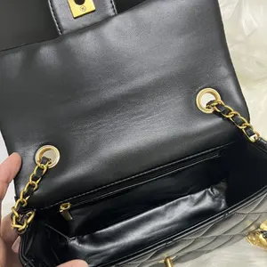 Counter Big Brand New Gifts Love 1 Shoulder Crossbody Chain Rhombic Small Square Bag Second-hand Women's Classic