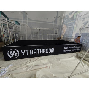 Bannière suspendue carrée en tube de ciel de salon professionnel d'affichage de cadre en aluminium personnalisé - Product Image 4