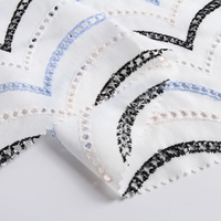 Usine chinoise shaoxing textile 60% coton 40% polyester 138gsm 3d dubaï tissu de broderie ethnique