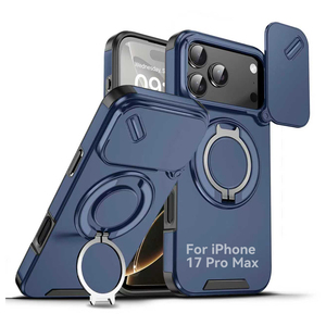 Custodie per Telefono con Anello Rotante a 360 Gradi per <span class=keywords><strong>iPhone</strong></span> 17 16 15 14 13 12 <span class=keywords><strong>11</strong></span> Pro Max, <span class=keywords><strong>Protezione</strong></span> Antiurto per Fotocamera, Cover Posteriore - Product Image 1