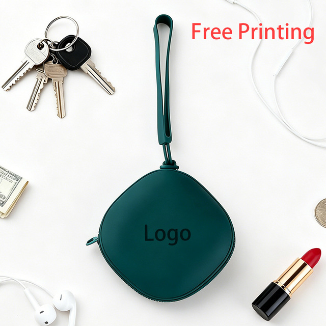 Cross-Border Cute Mini Silicone Coin Purse Portable Canvas Pouch and Headphone Bag for Students Mini Wallet Storage