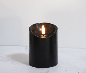 Vela Electrónica LED Serie Negra Mágica, Luz Decorativa <span class=keywords><strong>para</strong></span> Navidad, Halloween, Escritura, Bar, <span class=keywords><strong>Tres</strong></span> Tamaños: Grande, Mediano y Pequeño - Product Image 4