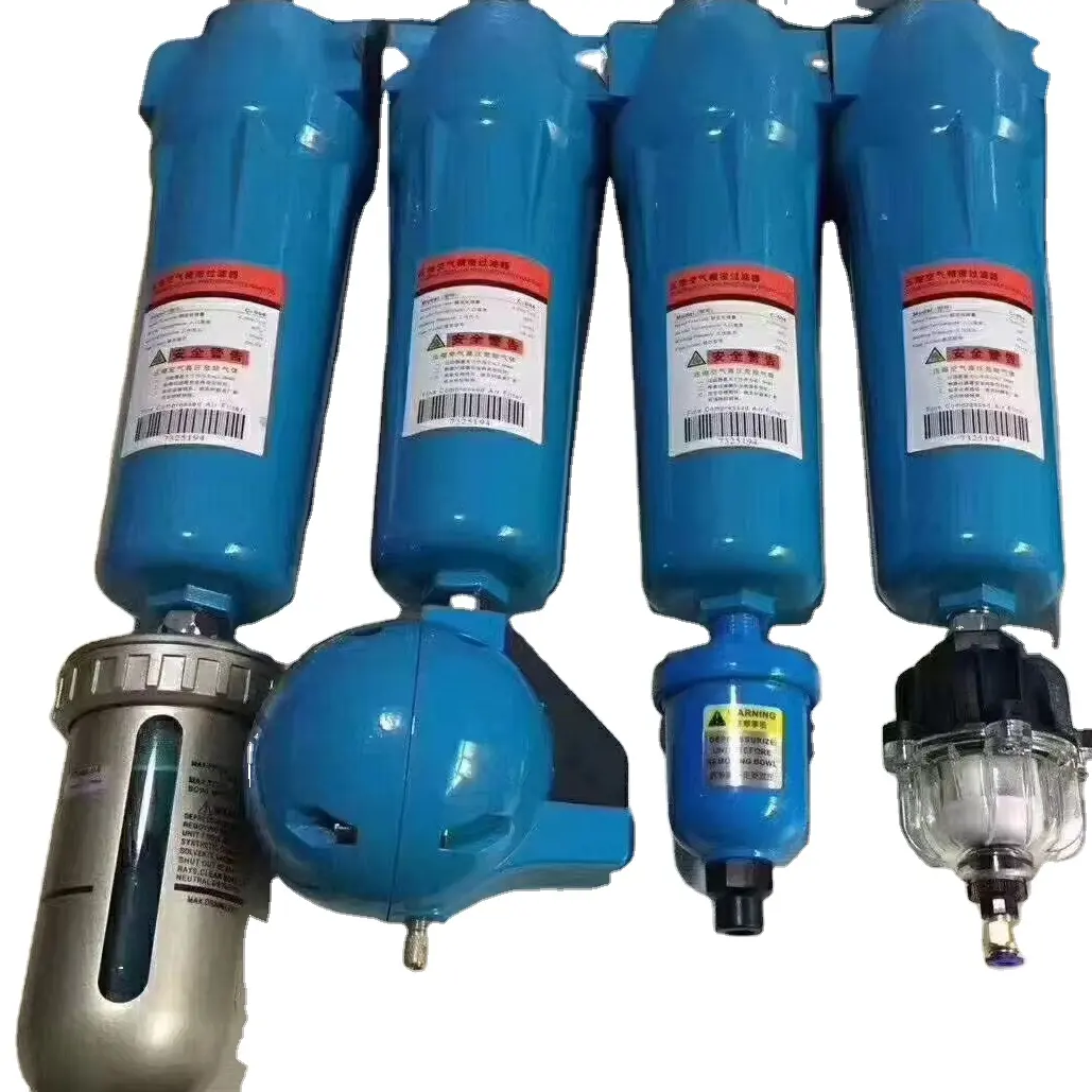 Pneumatic filter automatic drain Compressed air moisture drying oil water separator air compressor filter