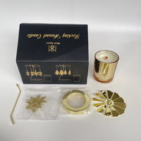 Vente en gros de bougies parfumées de luxe en verre organique avec mèche en bois, emballage en boîte, personnalisable avec logo, pour boîtes en tube de papier en vrac