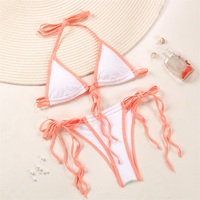 Maillots de bain string à dos froncé extrêmement sexy 2022, bikinis, logo personnalisé, micro maillots de bain, vêtements de bain pour femmes
