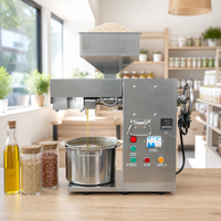 Presse à huile commerciale automatique à froid et à chaud en acier inoxydable 3000W, capacité 20kg/h pour huiles d'olive, de sésame et d'avocat (220V/110V)