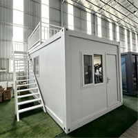 Maison conteneur moderne à panneaux sandwich pliables, maison préfabriquée pliable, maison modulaire portable, cuisine conteneur extensible, école