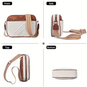 Sac bandoulière messager tendance pour femme en cuir végétalien, sac à main hobo élégant avec sangle réglable - Product Image 5