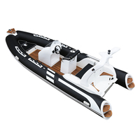 Haohai 22ft Nouveau bateau à côtes gonflables rigides Hypalon avec moteur hors-bord Yacht de sport en fibre de verre à vendre