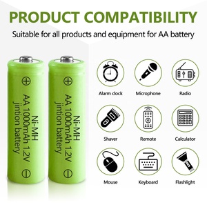 JINTION 1000 мАч 1,2 В NiMH перезаряжаемые батарейки AA NiMH AA перезаряжаемые батарейки - Product Image 2