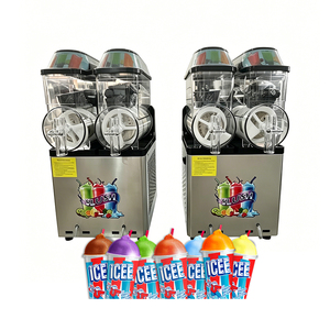 Factory Electric <b>Slushie</b> <b>Machine</b> Beverage Smoothie <b>Machine</b> Two Tanks Slush Ice <b>Machine</b> New Design - Product Image 4