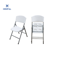 HOMFUL Vente en gros Offre Spéciale bon marché coloré moderne fête PP plastique extérieur intérieur pratique chaise pliante en plastique
