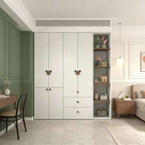 <span class=keywords><strong>Armoire</strong></span> de rangement pour enfants autoportante bicolore personnalisée avec coins arrondis et plusieurs tiroirs pour l'organisation de la <span class=keywords><strong>chambre</strong></span> des garçons et des filles - Product Image 3