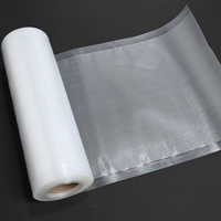 Rouleaux de film plastique gaufré personnalisé, souple, écologique, pour scellage sous vide, sacs rétractables en nylon PE pour emballage alimentaire - Vente en gros