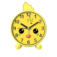 Grenouille dessin animé enfants petit Quartz analogique réveil avec Radio pour chambre étudiants silencieux horloge de bureau en gros