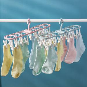 ราวตากผ้าอเนกประสงค์แบบพับได้ พร้อมคลิปหนีบ 16 ตัว วัสดุพลาสติก แข็งแรง ทนลม สำหรับใช้ในบ้านและระเบียง - Product Image 5