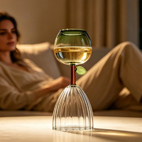 Verre à vin réversible en forme de fruit, 260 ml 210 ml, verre à jus double face, verres de bar créatifs pour cocktails et thé, poire, pomme