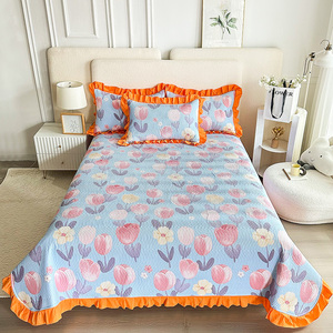 100% coton couvre-<span class=keywords><strong>lit</strong></span> 3 pièces/ensemble RTS drap <span class=keywords><strong>de</strong></span> <span class=keywords><strong>lit</strong></span> imprimé épaissir rembourré Patchwork couettes princesse fleur côté couvre-<span class=keywords><strong>lit</strong></span> - Product Image 2