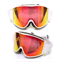 Lunettes de ski et de snowboard en gros, lentille cylindrique double PC, protection UV400, anti-buée, antidérapantes, pour sports de neige