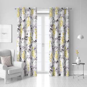 <span class=keywords><strong>Tende</strong></span> occhiello oscuranti con occhiello giallo Vintage stampato floreale <span class=keywords><strong>tende</strong></span> isolanti termiche per <span class=keywords><strong>soggiorno</strong></span> camera da letto finestra - Product Image 2