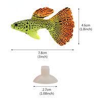 Décorations lumineuses pour aquarium : poissons tropicaux simulés en gros (poisson-clown, guppy, poisson-ange)