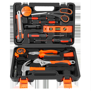 Ensemble d'outils à main et kit de bricolage pour la maison avec boîte de rangement, boîte à outils polyvalente pour femmes et filles, orange, OEM - Product Image 1