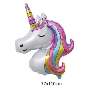 Globo de Unicornio Arcoíris de 32 Pulgadas, Globos de Número de Papel de Aluminio, Decoraciones para Fiestas de Cumpleaños con Temática de Unicornio para Niños, Baby Shower, Globos K0077 - Product Image 6